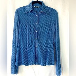 Scene One Vintage Women’s Blue Longsleeve Button Up